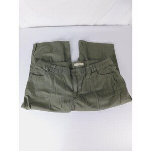 Faded Glory Pants Womens 22W Green Wide-Leg Cotton/Spandex